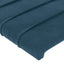 sengegavl med LED-lys 147x16x78/88 cm fløjl mørkeblå