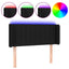 sengegavl med LED-lys 83x16x78/88 cm stof sort