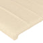 sengegavl med LED-lys 147x16x78/88 cm stof cremefarvet