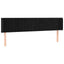 sengegavl med LED-lys 183x16x78/88 cm fløjl sort
