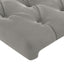 sengegavl med LED-lys 103x16x78/88 cm fløjl lysegrå