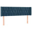 sengegavl med LED-lys 163x16x78/88 cm fløjl mørkeblå