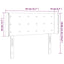 sengegavl med LED-lys 83x16x78/88 cm stof mørkegrå