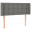sengegavl med LED-lys 103x16x78/88 cm stof mørkegrå