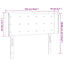 sengegavl med LED-lys 103x16x78/88 cm stof mørkegrå