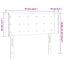 sengegavl med LED-lys 93x16x78/88 cm fløjl lysegrå