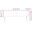 sengegavl med LED-lys 163x16x78/88 cm fløjl sort
