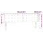 sengegavl med LED-lys 203x16x78/88 cm fløjl lyserød