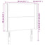 sengegavl med LED-lys 83x16x118/128 cm kunstlæder grå