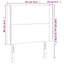 sengegavl med LED-lys 93x16x118/128 cm kunstlæder sort