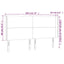 sengegavl med LED-lys 183x16x118/128 cm kunstlæder cremefarvet