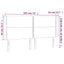 sengegavl med LED-lys 183x16x118/128 cm stof sort