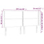 sengegavl med LED-lys 203x16x118/128 cm fløjl sort