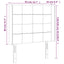 sengegavl med LED-lys 83x16x118/128 cm stof sort