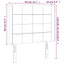sengegavl med LED-lys 83x16x118/128 cm stof mørkebrun