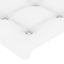 sengegavl med LED-lys 83x16x118/128 cm kunstlæder hvid