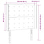 sengegavl med LED-lys 103x16x118/128 cm kunstlæder hvid