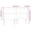sengegavl med LED-lys 183x16x118/128 cm kunstlæder cremefarvet