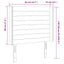 sengegavl med LED-lys 83x16x118/128 cm fløjl sort