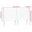 sengegavl med LED-lys 163x16x118/128 cm fløjl lyserød