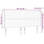 sengegavl med LED-lys 203x16x118/128 cm stof sort