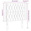 sengegavl med LED-lys 93x16x118/128 cm stof gråbrun