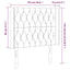 sengegavl med LED-lys 103x16x118/128 cm stof blå