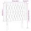 sengegavl med LED-lys 103x16x118/128 cm fløjl lyserød
