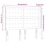 sengegavl med LED-lys 147x16x118/128 cm stof sort