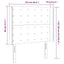 sengegavl med LED-lys 103x16x118/128 cm fløjl sort