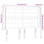sengegavl med LED-lys 147x16x118/128 cm fløjl sort
