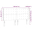 sengegavl med LED-lys 183x16x118/128 cm fløjl mørkeblå
