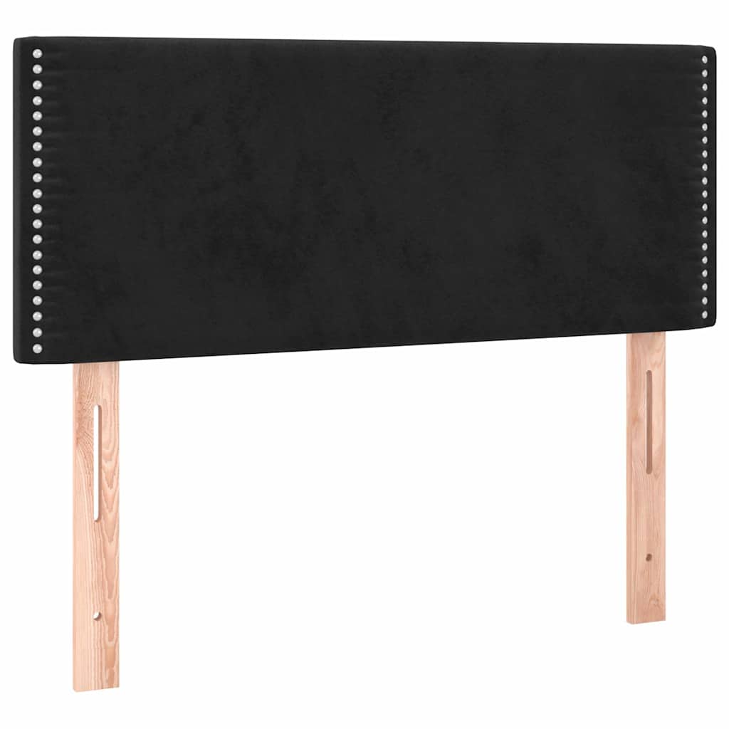 kontinentalseng med madras 90x200 cm fløjl sort