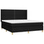 kontinentalseng med madras 160x200 cm stof sort