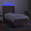 LED Box Spring Bed med hovedgærde Stof