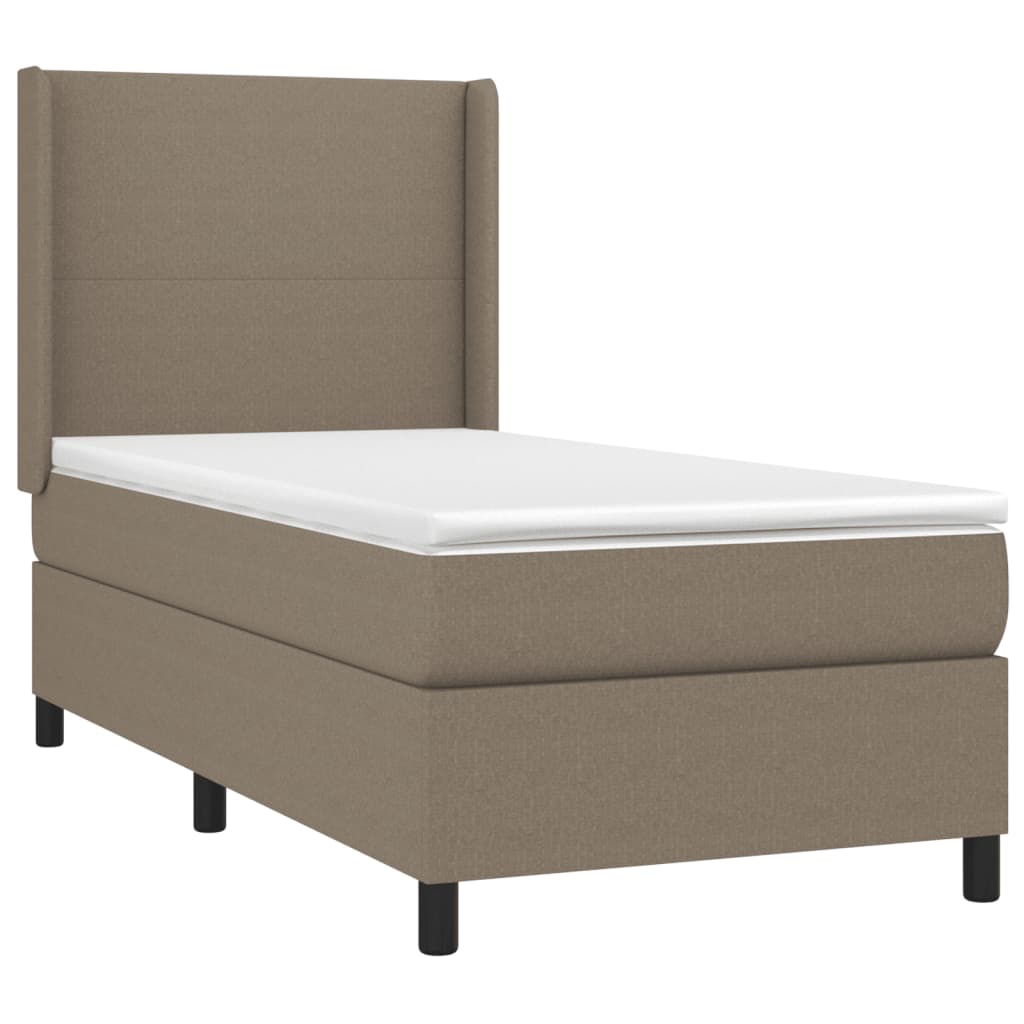 LED Box Spring Bed med hovedgærde Stof
