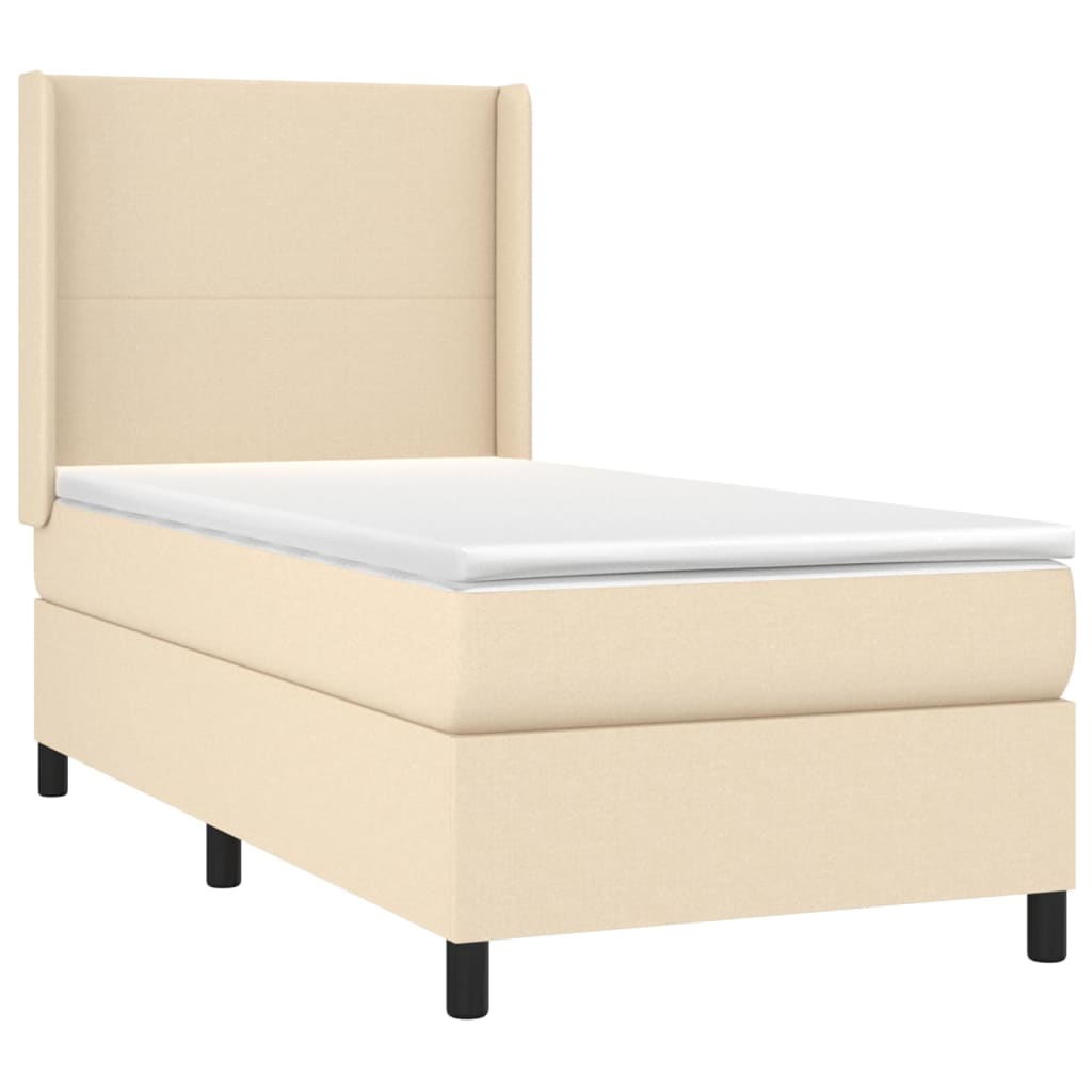 LED Box Spring Bed med hovedgærde Stof