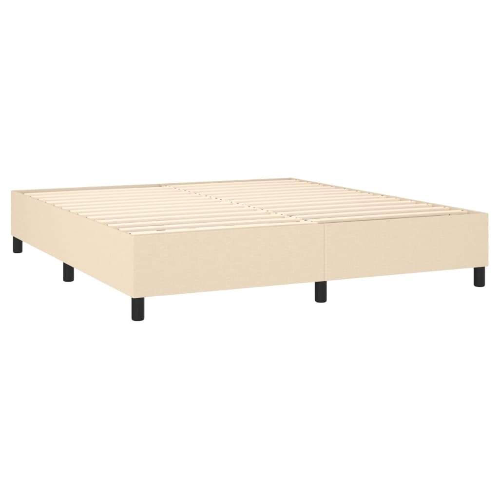 LED Box Spring Bed med hovedgærde Stof