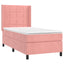 kontinentalseng med LED-lys 80x200 cm velour pink