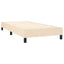 kontinentalseng med LED-lys 90x190 cm stof cremefarvet