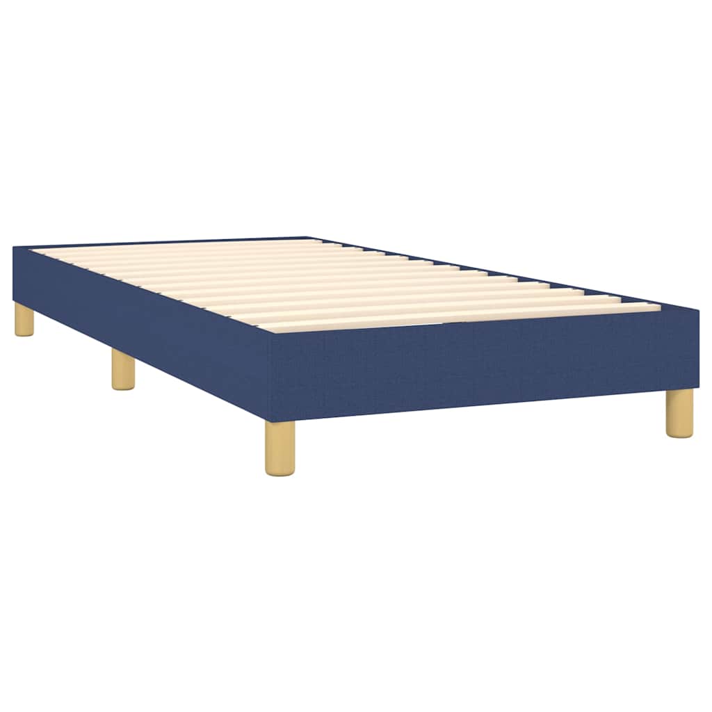 kontinentalseng med madras 90x190 cm stof blå