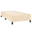 kontinentalseng med madras 80x200 cm stof cremefarvet
