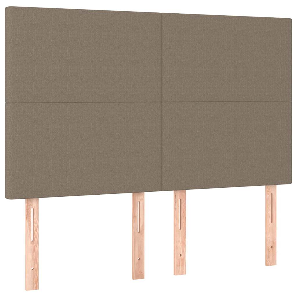 kontinentalseng med madras 160x200 cm stof gråbrun