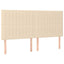 kontinentalseng med madras 180x200 cm stof cremefarvet