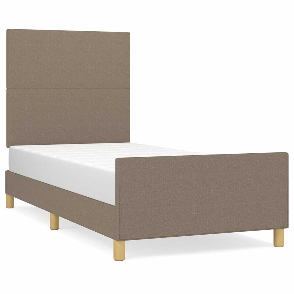 sengeramme uden madras 80x200 cm stof gråbrun