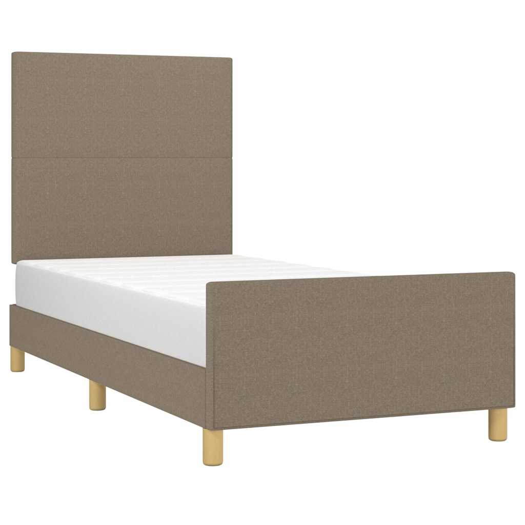 sengeramme uden madras 80x200 cm stof gråbrun