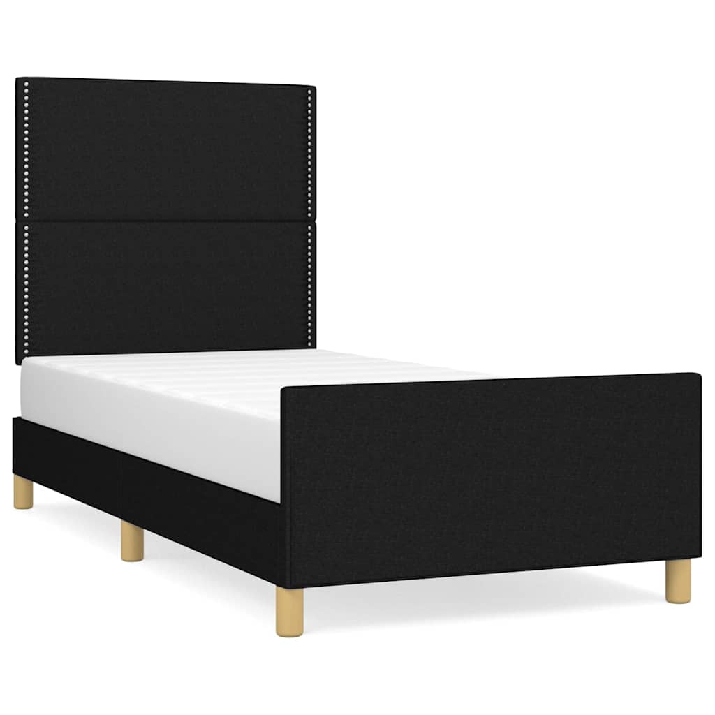 sengeramme uden madras 80x200 cm stof sort