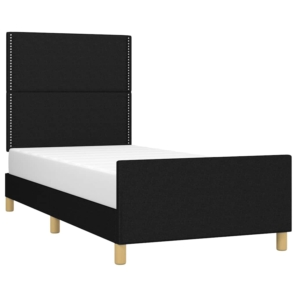 sengeramme uden madras 80x200 cm stof sort