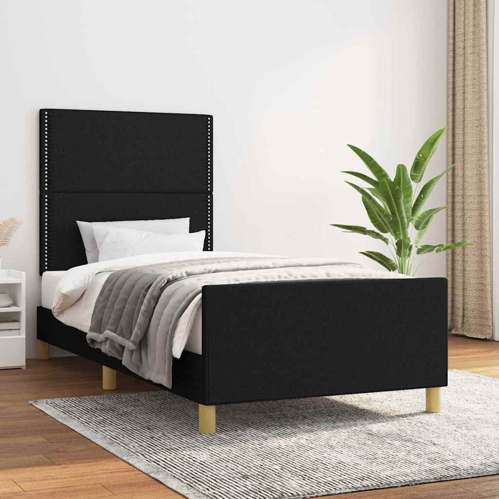 sengeramme uden madras 80x200 cm stof sort