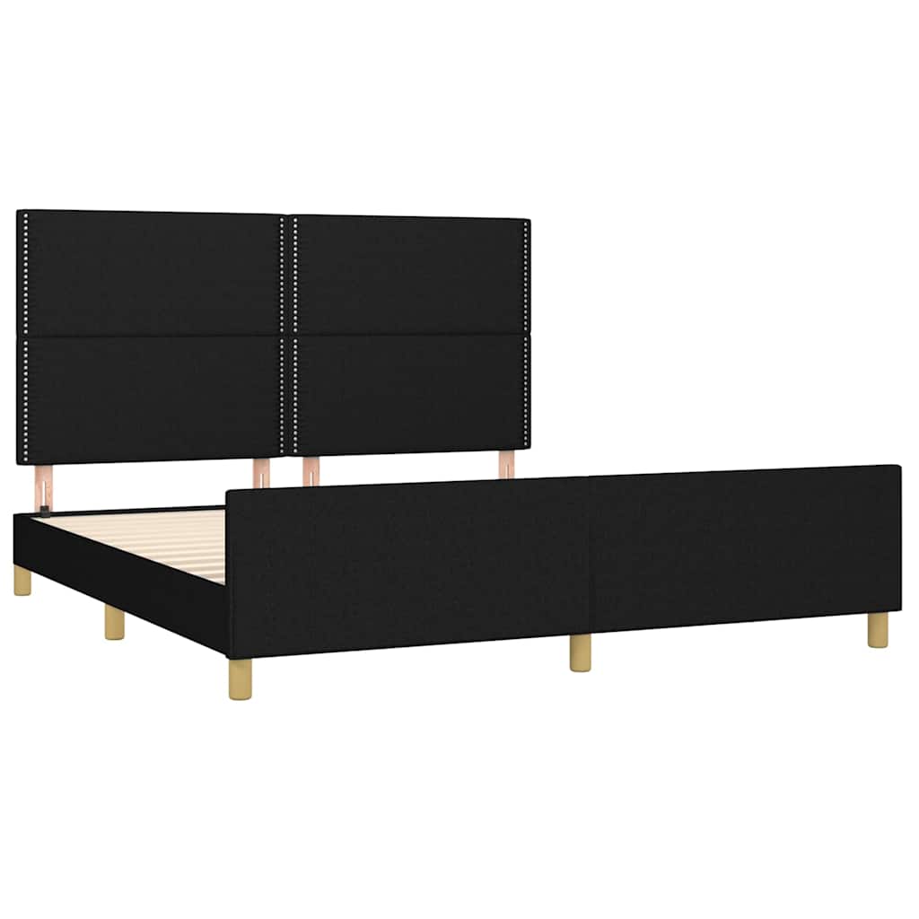 sengeramme uden madras 160x200 cm stof sort